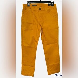 Kut From Kloth mustard, yellow crop straight leg new with tags